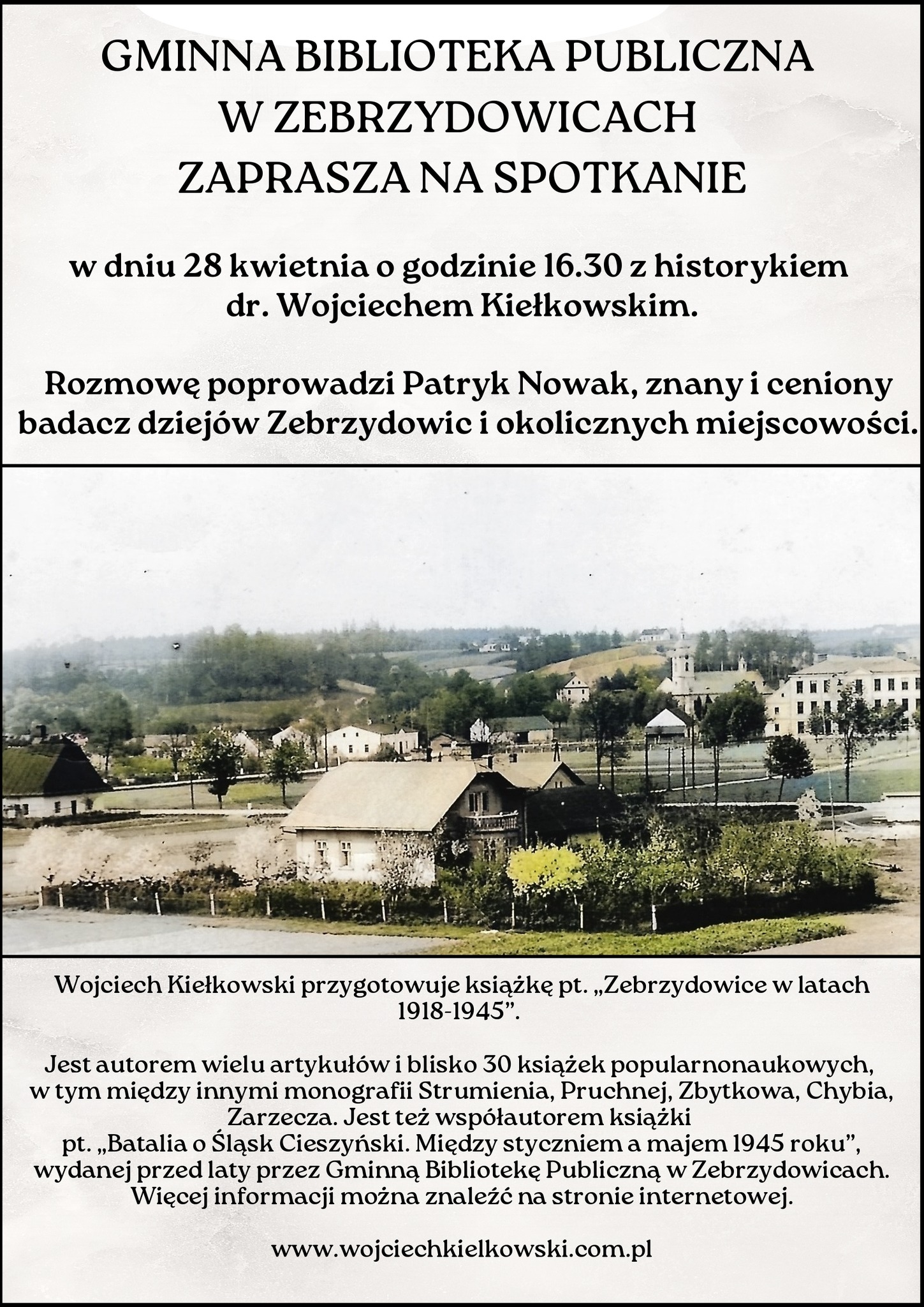Plakat spotkania historycznego w Zebrzydowicach