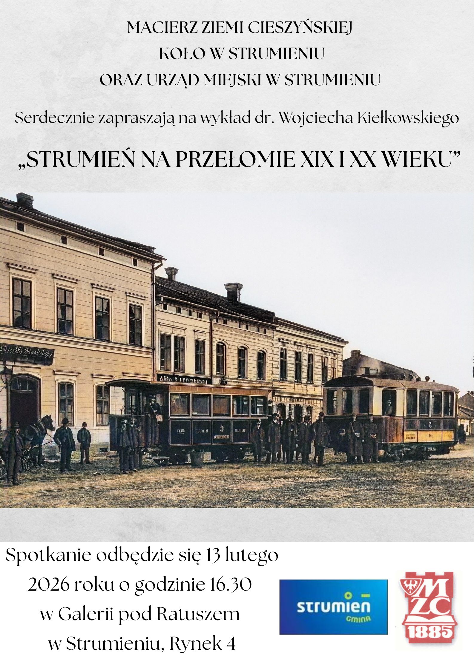 Zaproszenie na wykład Strumień na przełomie XIX i XX wieku